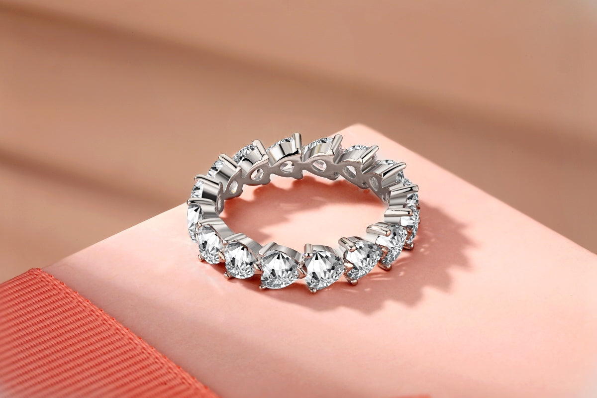 Clear Heart Eternity Ring