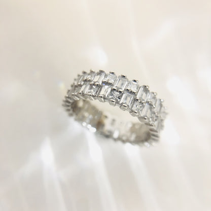 Baguette and Round-Cut Eternity Ring