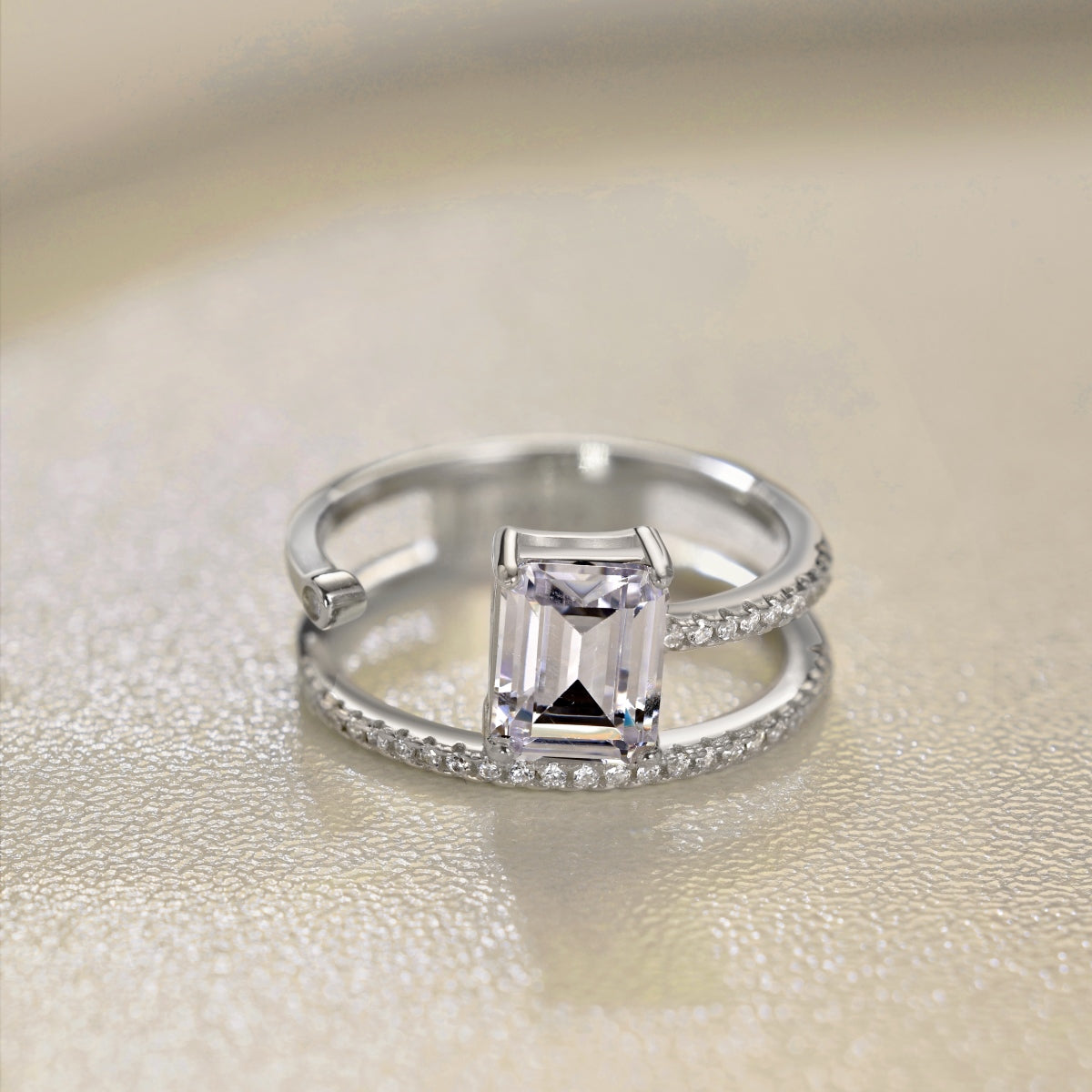 Emerald Cut Solitaire Ring