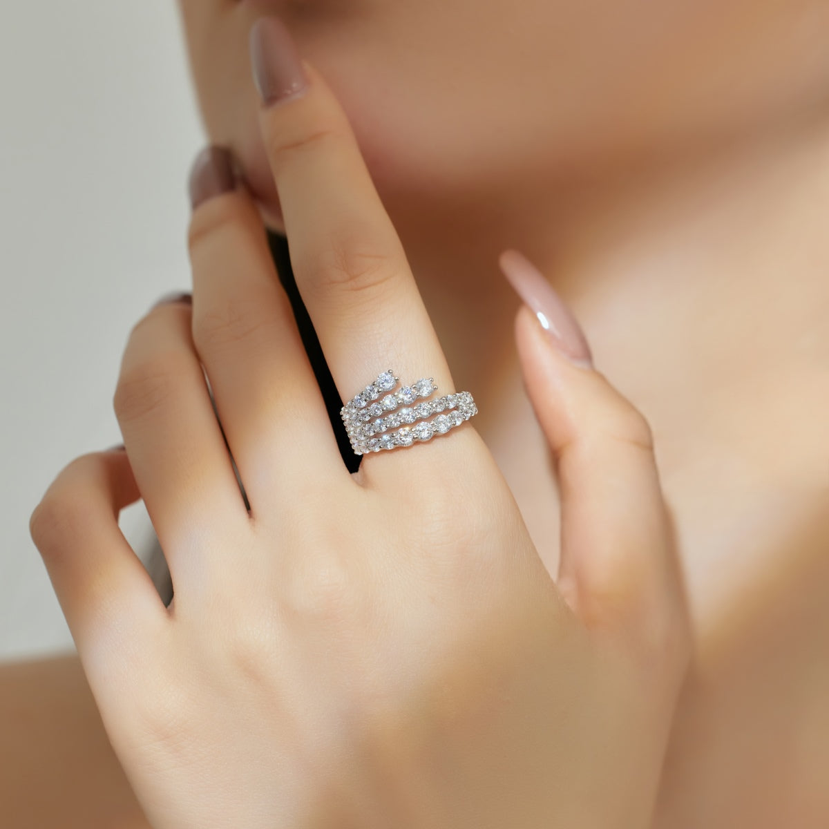 Multi-Row Diamond Ring