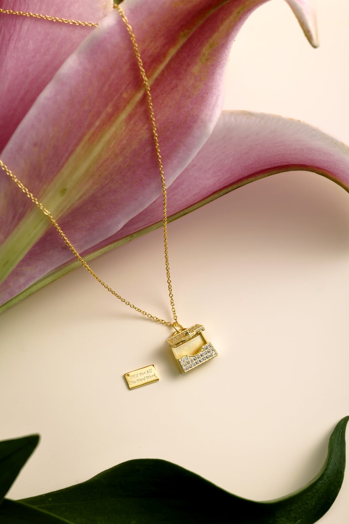 Golden Lock gemstone Necklace