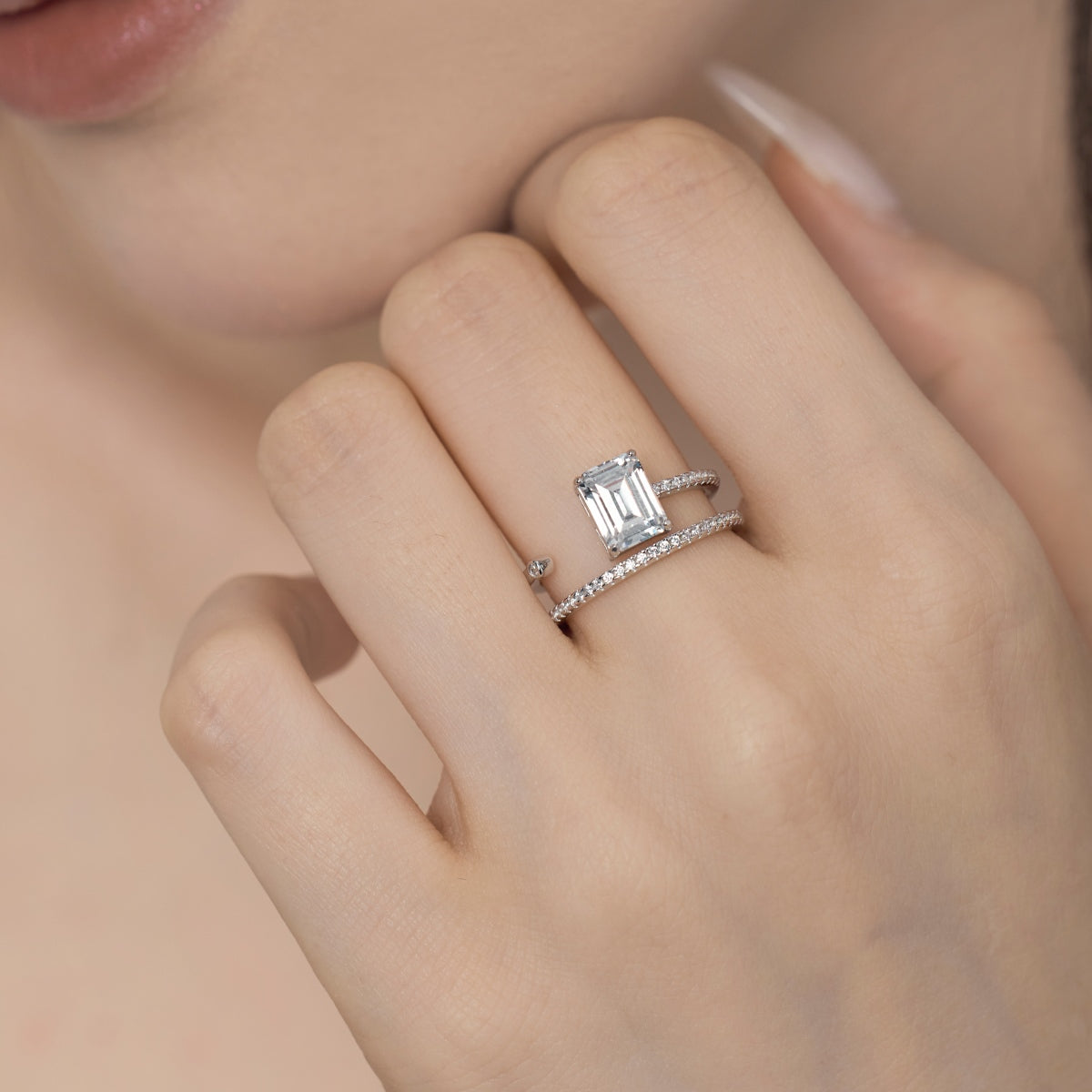 Emerald Cut Solitaire Ring