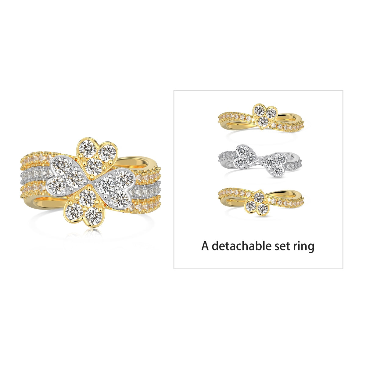 Floral Cluster Ring – Gold