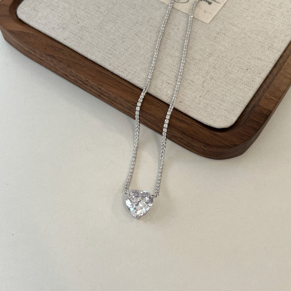 Heart-Cut Diamond Necklace