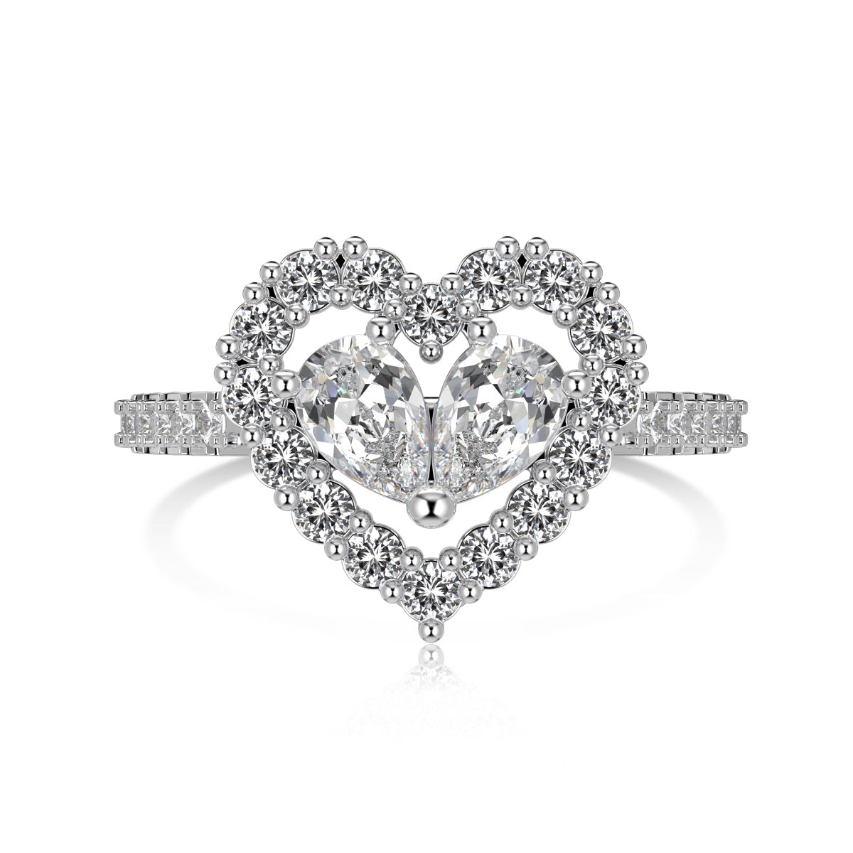 Heart-Shaped Diamond Ring