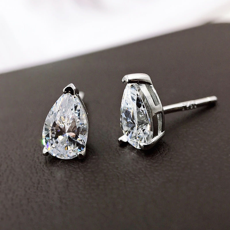 Pear-Shaped Solitaire Earrings