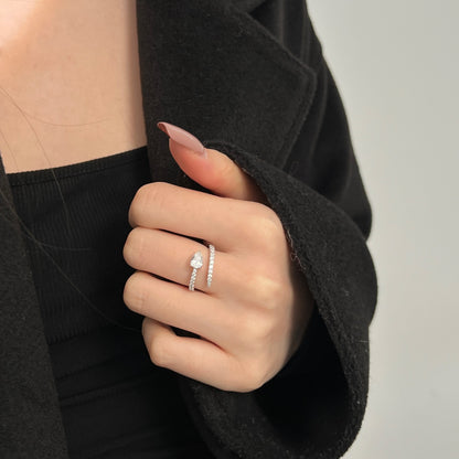 Pear-Cut Wrap Ring