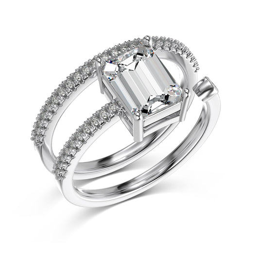 Emerald Cut Solitaire Ring