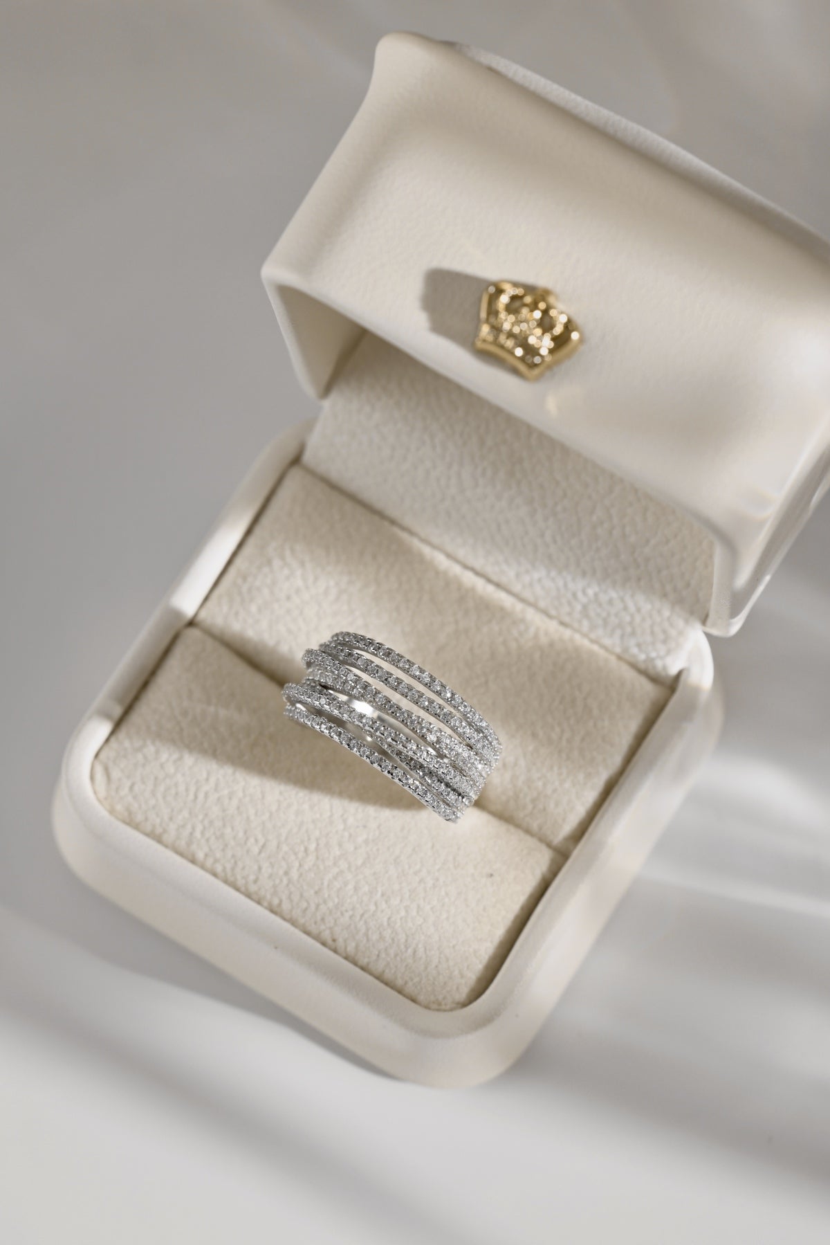 Triple Row Silver Band Ring