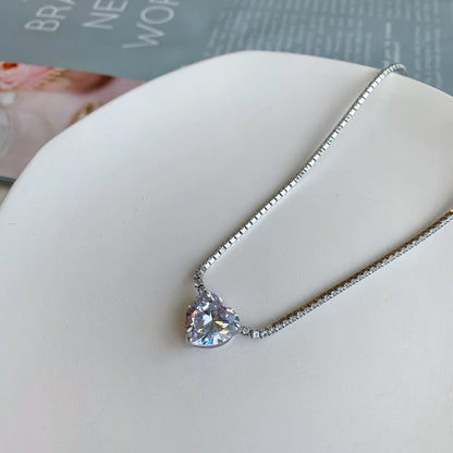 Heart-Cut Diamond Necklace