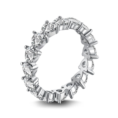 Clear Heart Eternity Ring