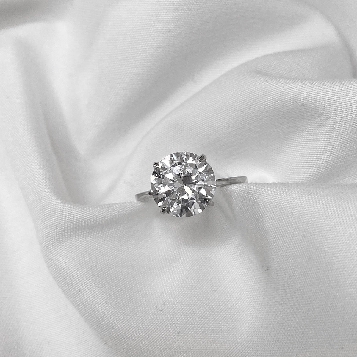 Solitaire Round-Cut Engagement Ring