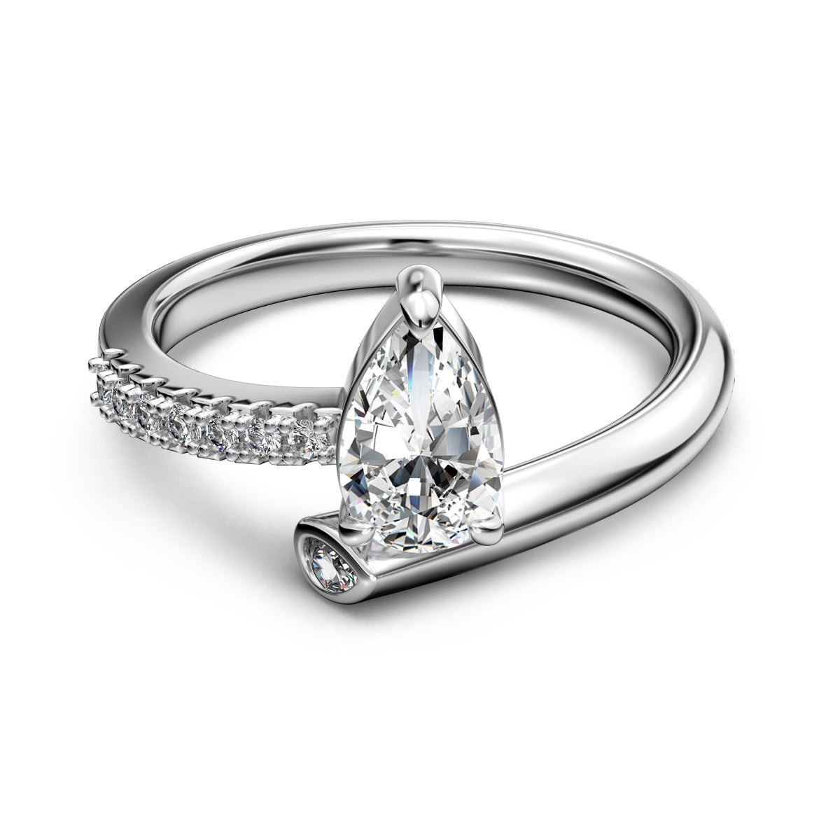 Pear Cut Solitaire Ring