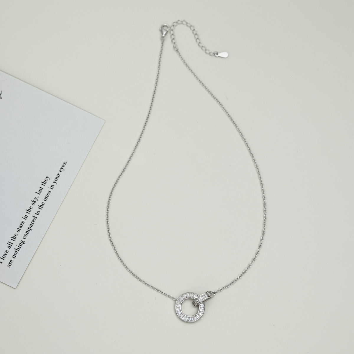 Silver Interlocking Circles Necklace