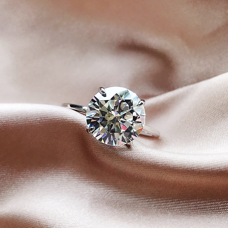 Solitaire Round-Cut Engagement Ring