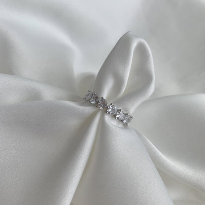 Clear Heart Eternity Ring