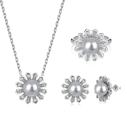 Pearl Sunburst Jewelry Set