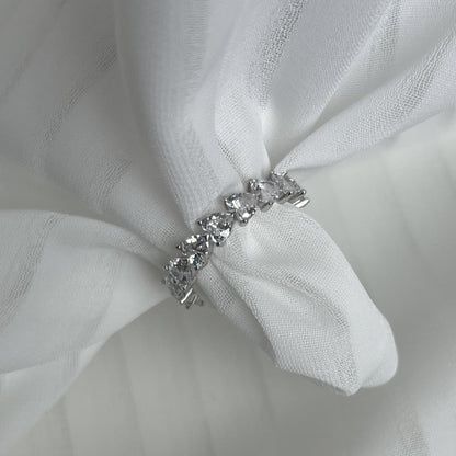 Clear Heart Eternity Ring