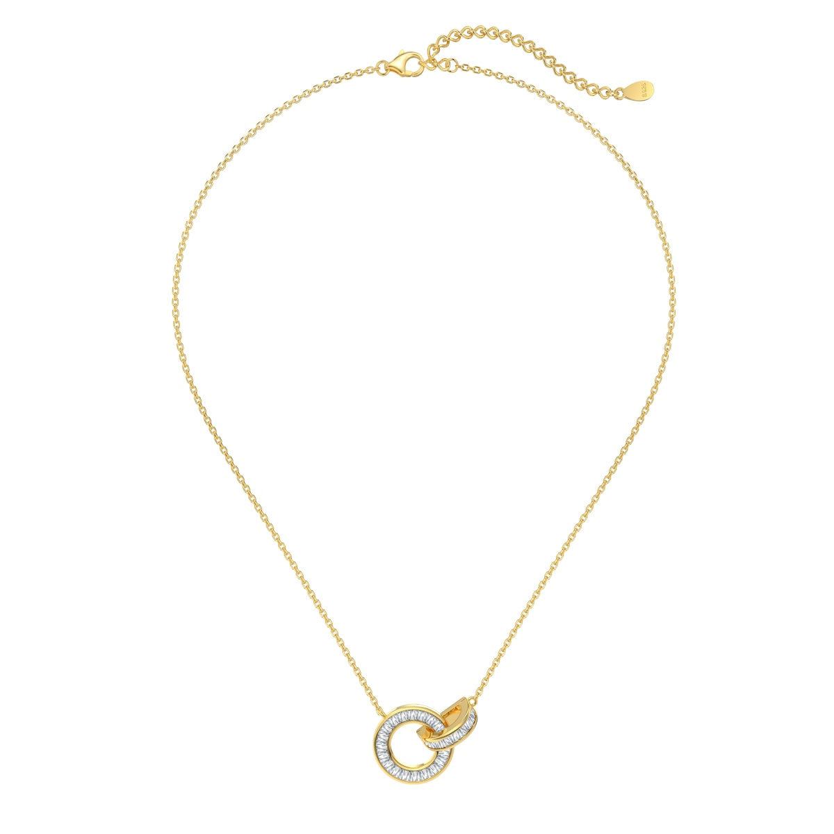 Gold Interlocking Circles Necklace