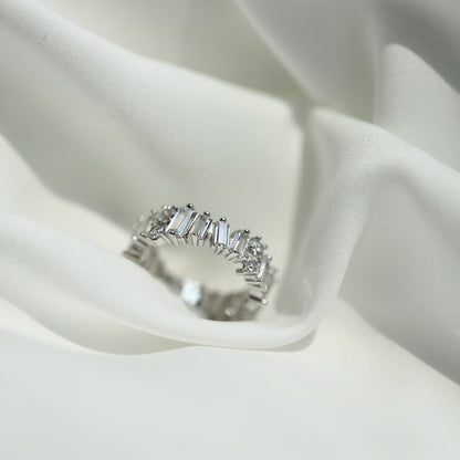 Baguette and Round-Cut Eternity Ring