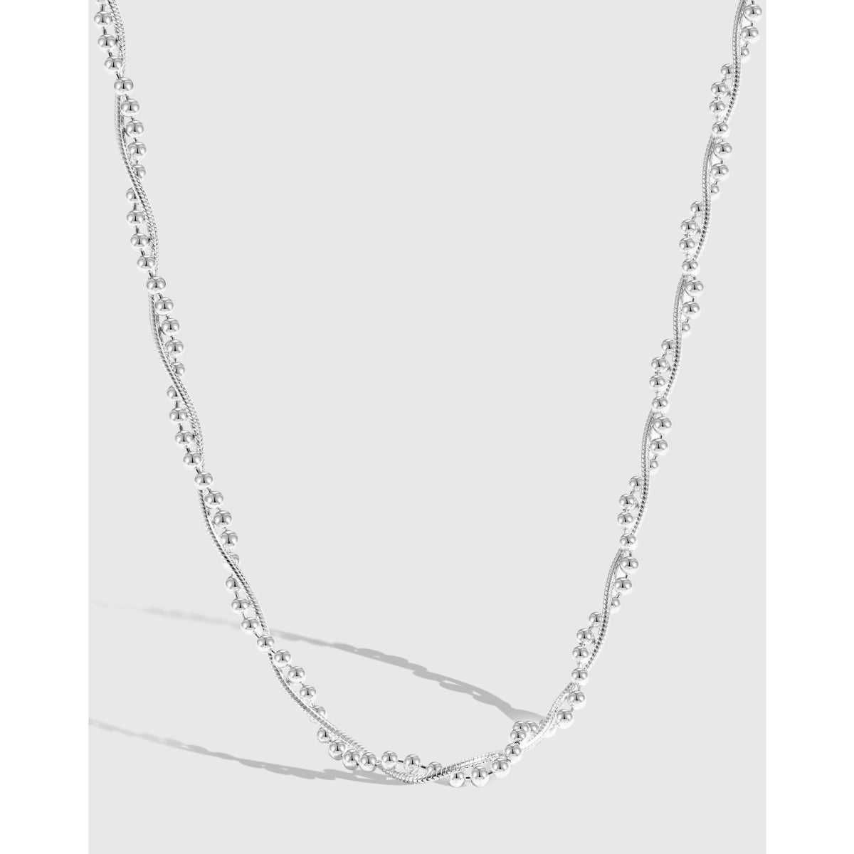 Silver Twist Chain Necklace