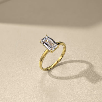 Emerald Cut Gold Ring