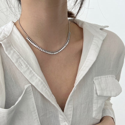 Double Row Tennis Necklace