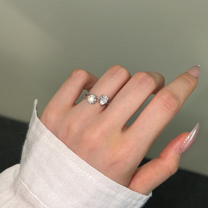 Two-Stone Crisscross Ring