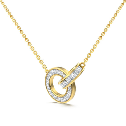 Gold Interlocking Circles Necklace