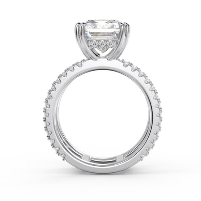 Emerald Cut Silver Statement Ring