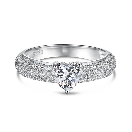 Heart Solitaire Ring