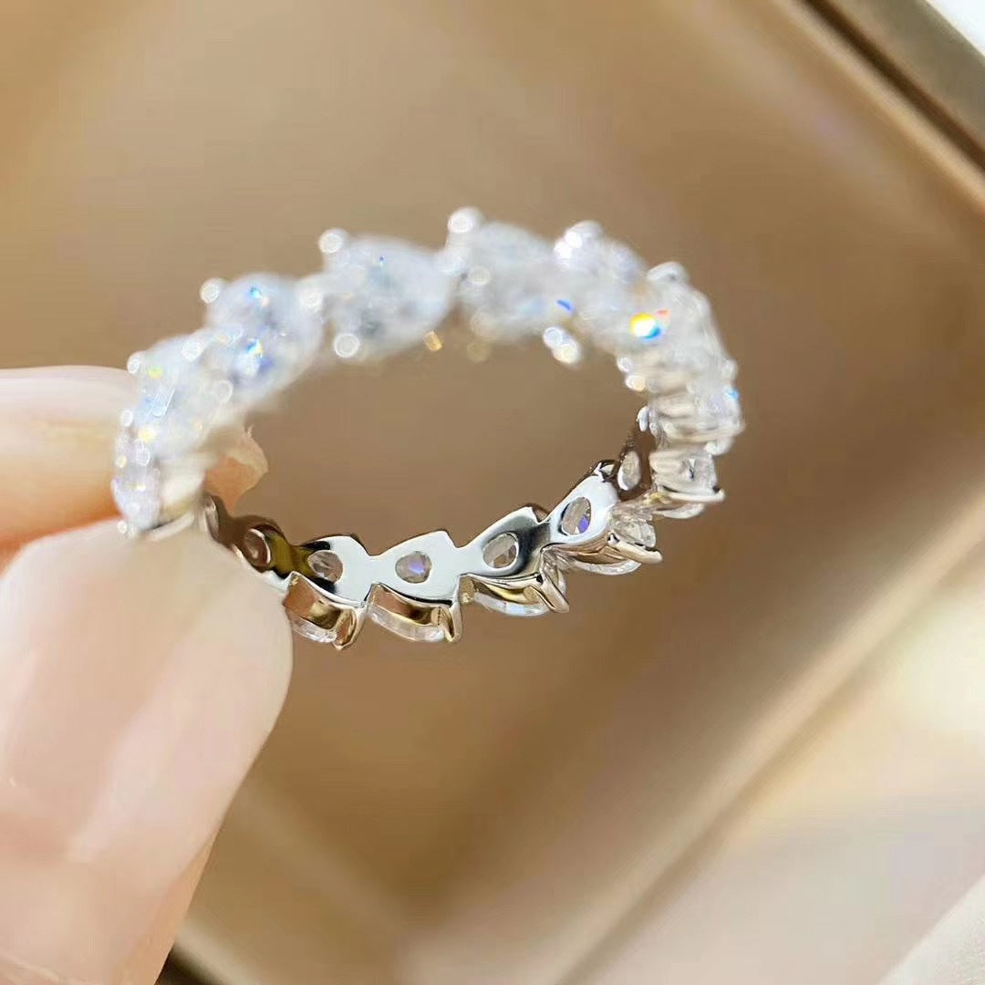 Clear Heart Eternity Ring