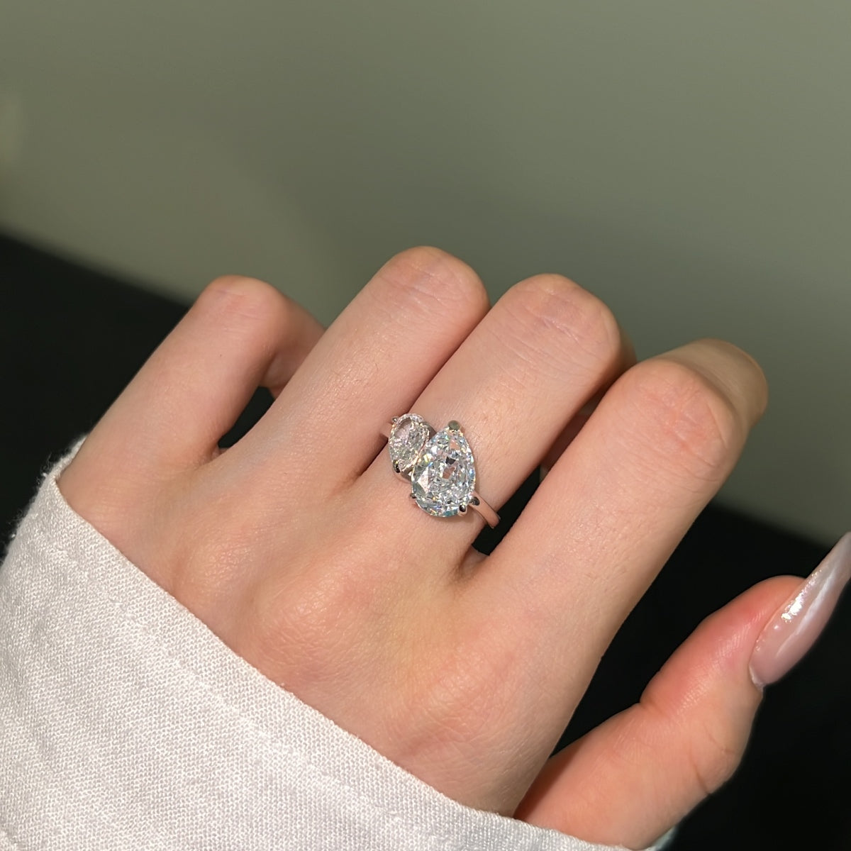 Double Stone Diamond Ring