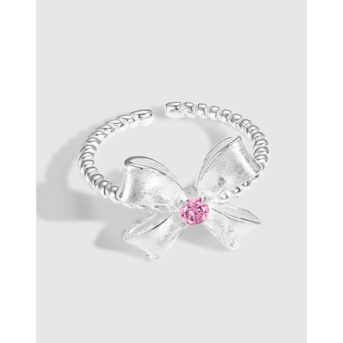 Pink Gem Bow Ring