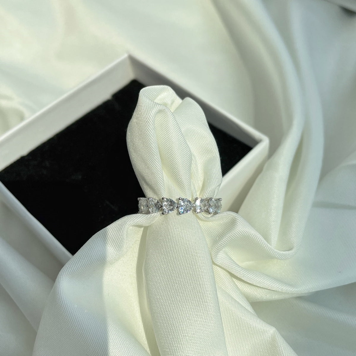 Clear Heart Eternity Ring