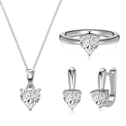 Heart-Shaped Jewelry Set