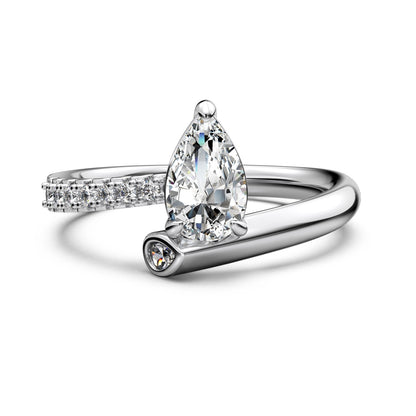 Pear Cut Solitaire Ring