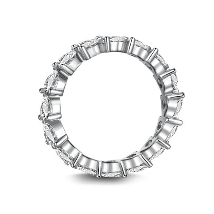 Clear Heart Eternity Ring