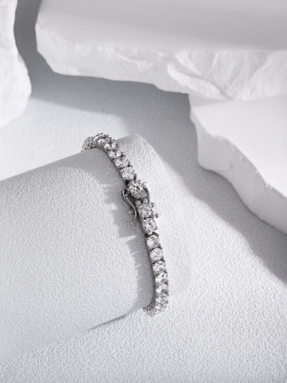 Classic Silver Tennis Bracelet