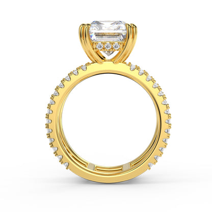 Emerald Cut Gold Statement Ring