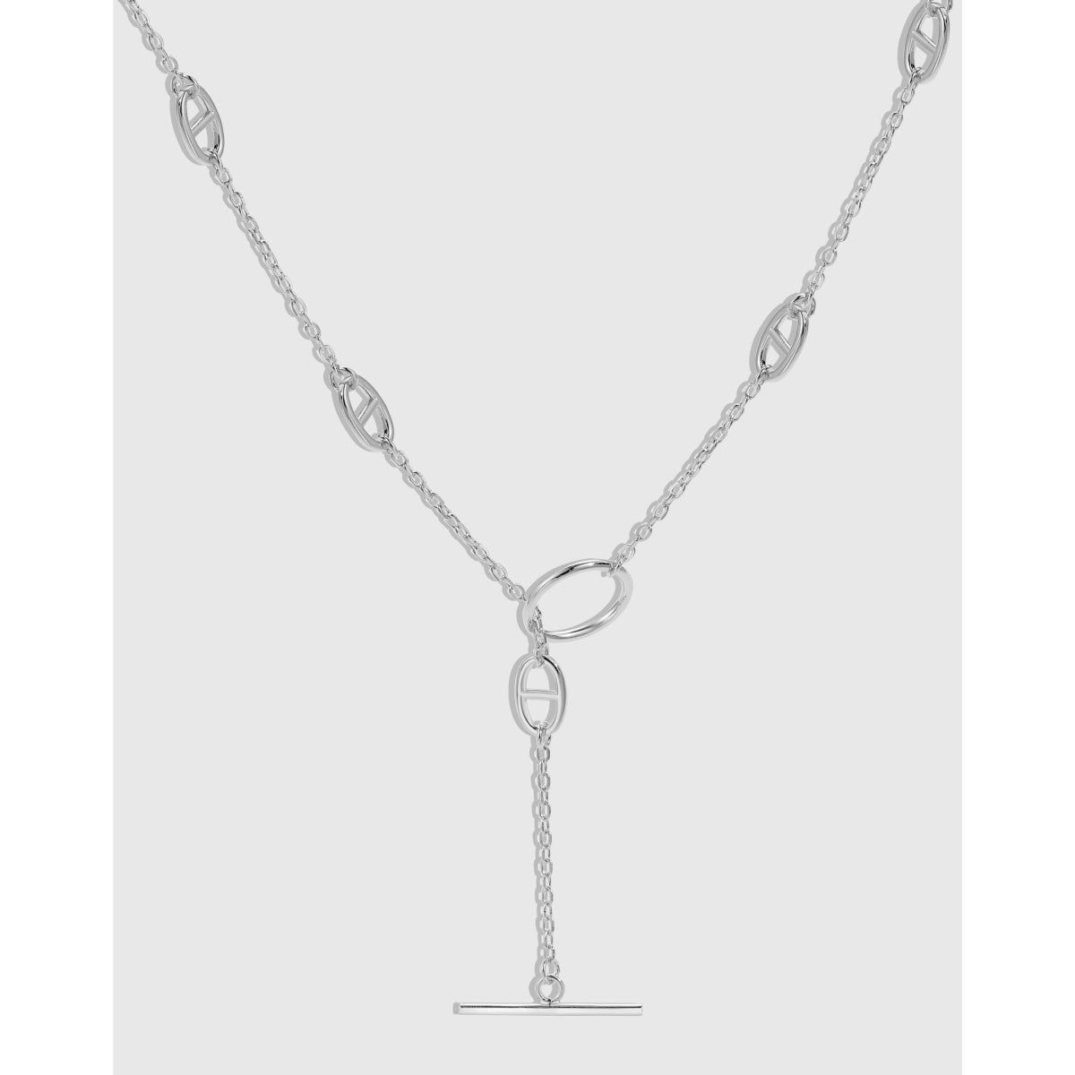 Minimalist Circle Silver Necklace