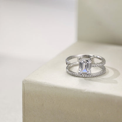 Emerald Cut Solitaire Ring