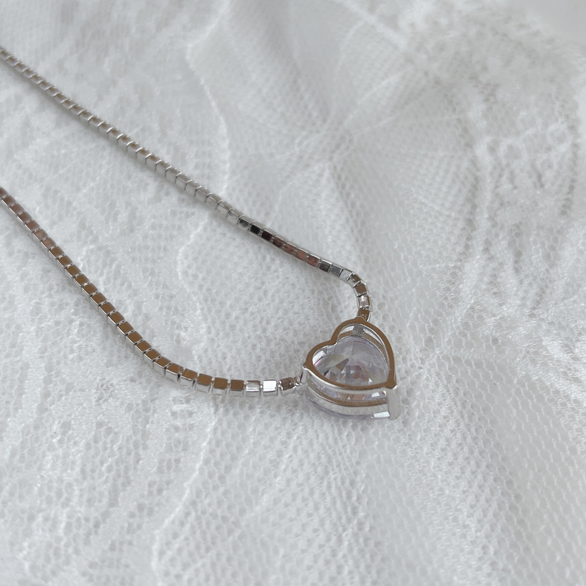 Heart-Cut Diamond Necklace