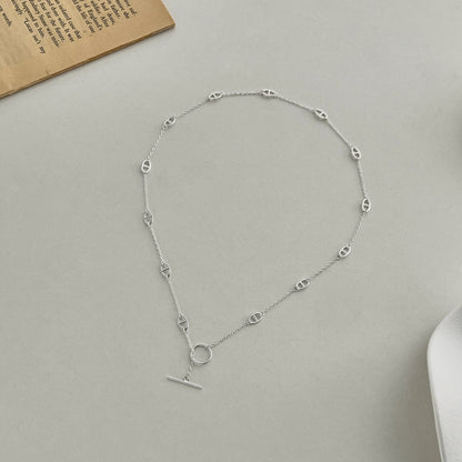 Minimalist Circle Silver Necklace