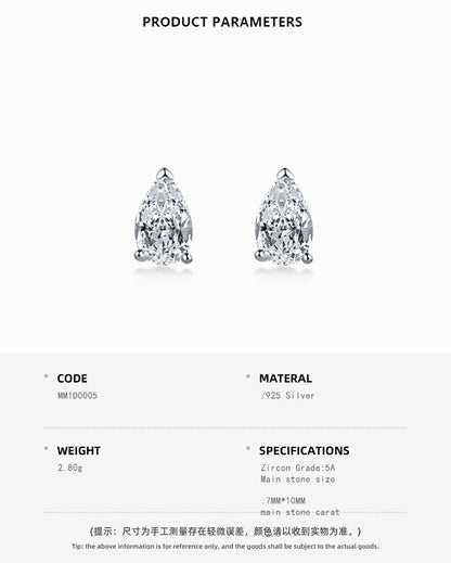 Pear-Shaped Solitaire Earrings