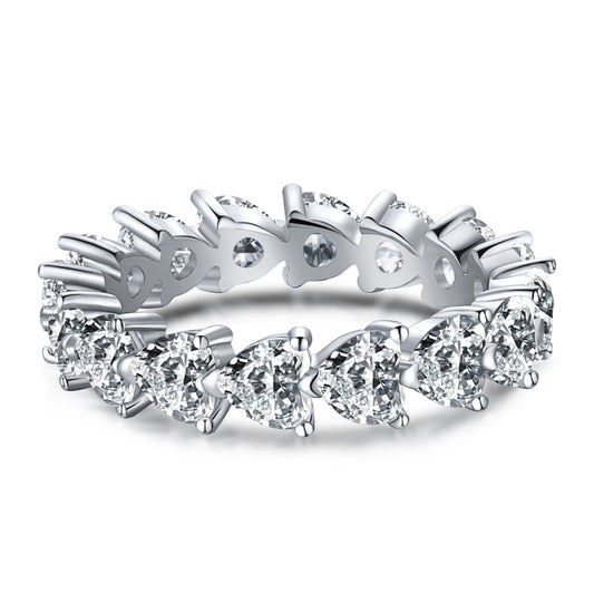 Clear Heart Eternity Ring