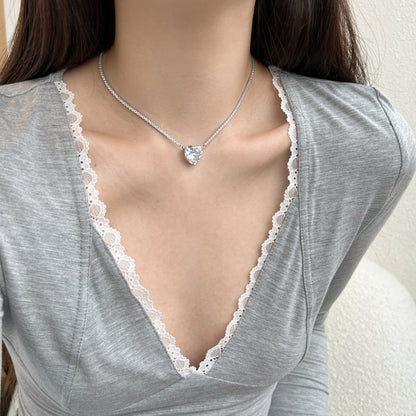 Heart-Cut Diamond Necklace